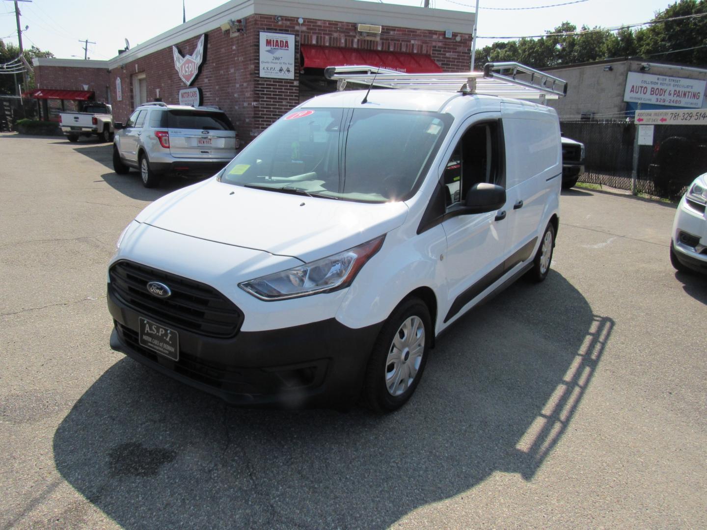 2019 White /Black Ford Transit Connect Cargo Van XL LWB w/Rear 180 Degree Door (NM0LS7E28K1) with an 2.5L L4 DOHC 16V engine, 6A transmission, located at 215 Milton St, Dedham, MA, 02026, (781) 329-5144, 42.241905, -71.157295 - This nice wok van is equipped with a loading ramp and roof racks. Low miles. Runs as good as it looks. All ASPI Motor Cars vehicles come with a 3/3 warranty included in the price. Call for details. All vehicles are serviced before they are delivered to assure the highest quality used vehicle. - Photo#2