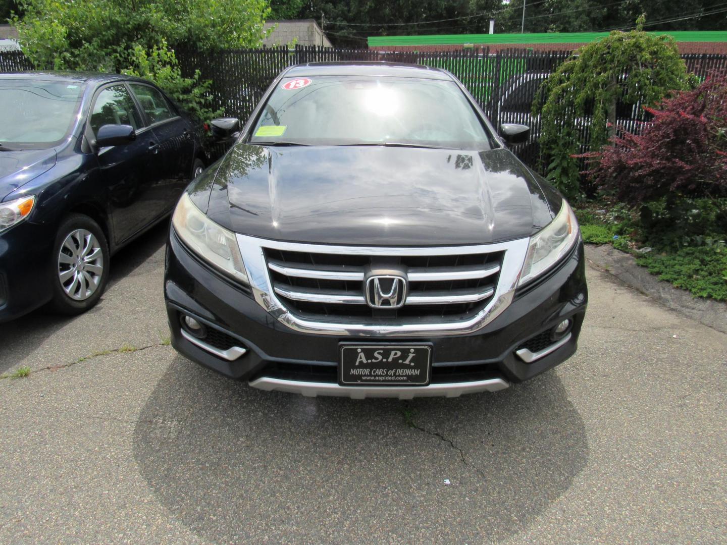 2013 BLACK /Black Honda Crosstour (5J6TF2H56DL) , Automatic transmission, located at 215 Milton St, Dedham, MA, 02026, (781) 329-5144, 42.241905, -71.157295 - This nice crossover is in excellent condition. Runs like new. All ASPI Motor Cars vehicles are fully serviced before they are delivered to assure the highest quality used vehicles. Comes with a 3/3 warranty included in the price. Call for details. Prices on all vehicles do not include $299.95 D - Photo#1