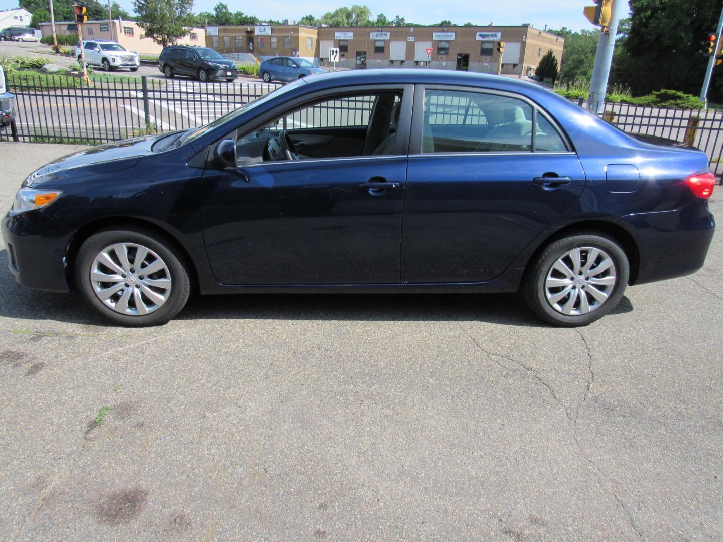 2013 Blue /Tan Toyota Corolla (5YFBU4EE7DP) with an 4 cyl engine, Automatic transmission, located at 215 Milton St, Dedham, MA, 02026, (781) 329-5144, 42.241905, -71.157295 - Photo#2