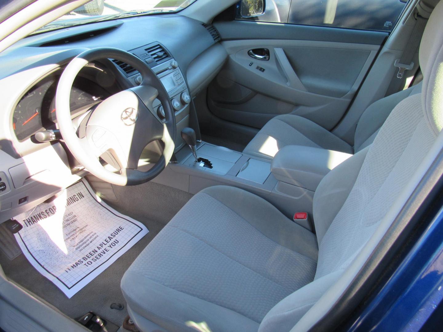 2010 Blue /Gray Toyota Camry Camry-Grade 6-Spd AT (4T4BF3EK5AR) with an 2.5L L4 DOHC 16V engine, 6-Speed Automatic Overdrive transmission, located at 215 Milton St, Dedham, MA, 02026, (781) 329-5144, 42.241905, -71.157295 - Photo#14