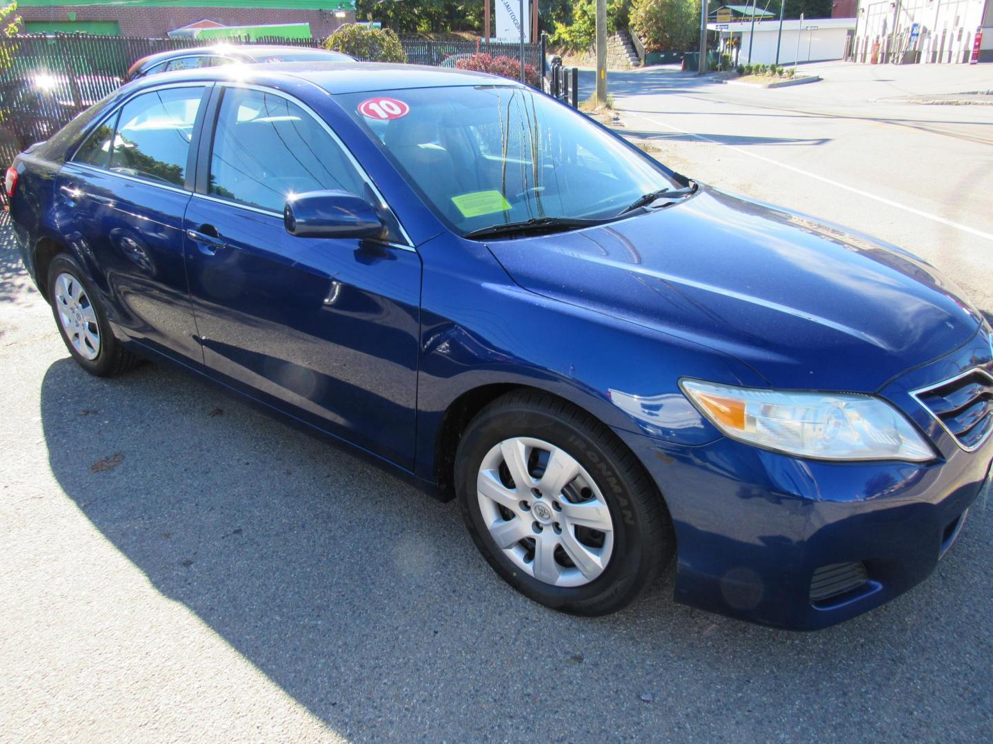 2010 Blue /Gray Toyota Camry Camry-Grade 6-Spd AT (4T4BF3EK5AR) with an 2.5L L4 DOHC 16V engine, 6-Speed Automatic Overdrive transmission, located at 215 Milton St, Dedham, MA, 02026, (781) 329-5144, 42.241905, -71.157295 - Photo#0