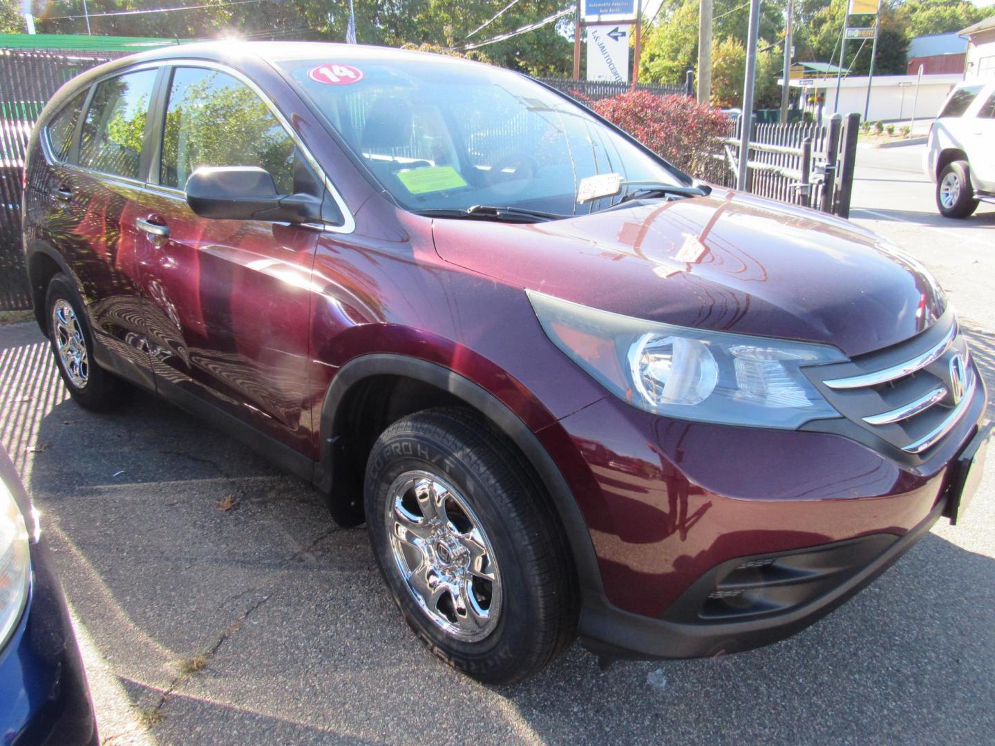 2014 Maroon /Gray Honda CR-V LX 4WD 5-Speed AT (5J6RM4H39EL) with an 2.4L L4 DOHC 16V engine, 5-Speed Automatic transmission, located at 215 Milton St, Dedham, MA, 02026, (781) 329-5144, 42.241905, -71.157295 - This nice SUV runs like new. Low mileage, very hard to find. All ASPI Motor Cars vehicles are fully serviced before they are delivered. Comes with a 3/3 warranty included in the price. Call for details. Prices on all vehicles do not include $299.95 Documentation fee, as well as Massachusetts - Photo#0