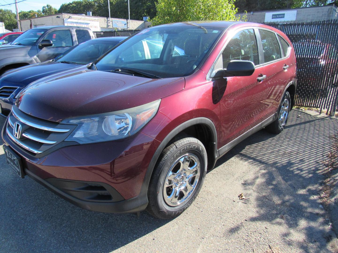 2014 Maroon /Gray Honda CR-V LX 4WD 5-Speed AT (5J6RM4H39EL) with an 2.4L L4 DOHC 16V engine, 5-Speed Automatic transmission, located at 215 Milton St, Dedham, MA, 02026, (781) 329-5144, 42.241905, -71.157295 - This nice SUV runs like new. Low mileage, very hard to find. All ASPI Motor Cars vehicles are fully serviced before they are delivered. Comes with a 3/3 warranty included in the price. Call for details. Prices on all vehicles do not include $299.95 Documentation fee, as well as Massachusetts - Photo#2