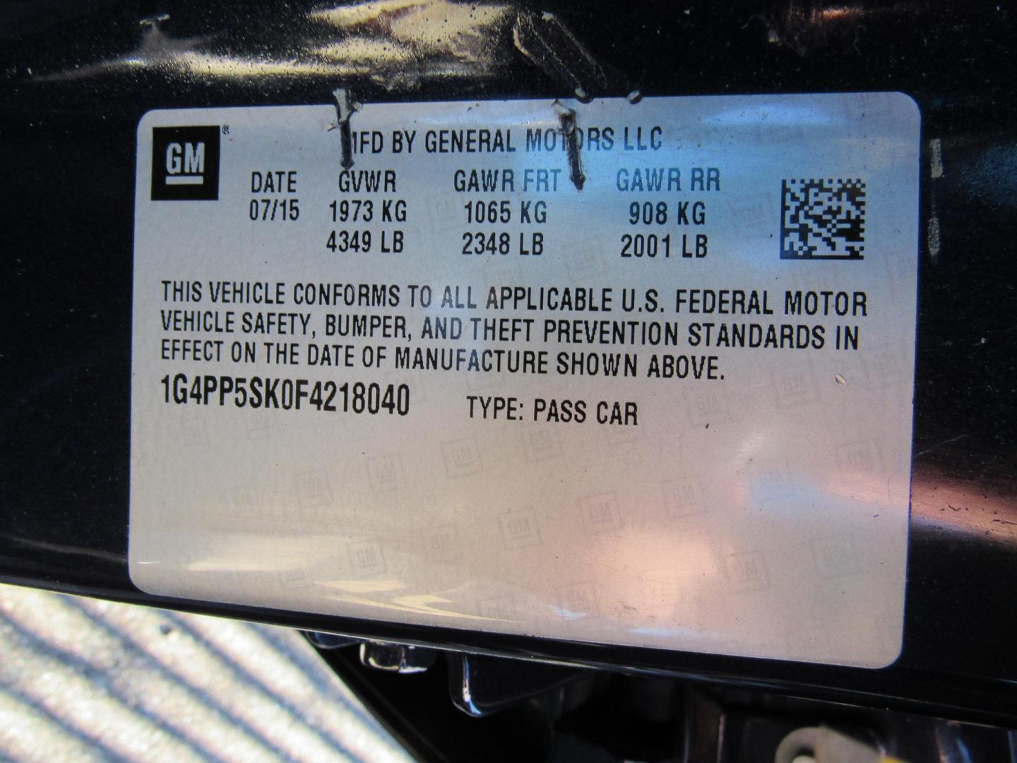 2015 Blue /Tan Buick Verano Base (1G4PP5SK0F4) with an 2.4L L4 DOHC 16V FFV engine, 6-Speed Automatic transmission, located at 215 Milton St, Dedham, MA, 02026, (781) 329-5144, 42.241905, -71.157295 - This nice sedan is in excellent condition. A few minor scratches on top surface's. To be expected on a 10 year old vehicle. Runs great. All ASPI Motor Cars vehicles are fully serviced before they are delivered to assure the highest quality used vehicles. Comes with a 3/3 warranty included in the pr - Photo#8