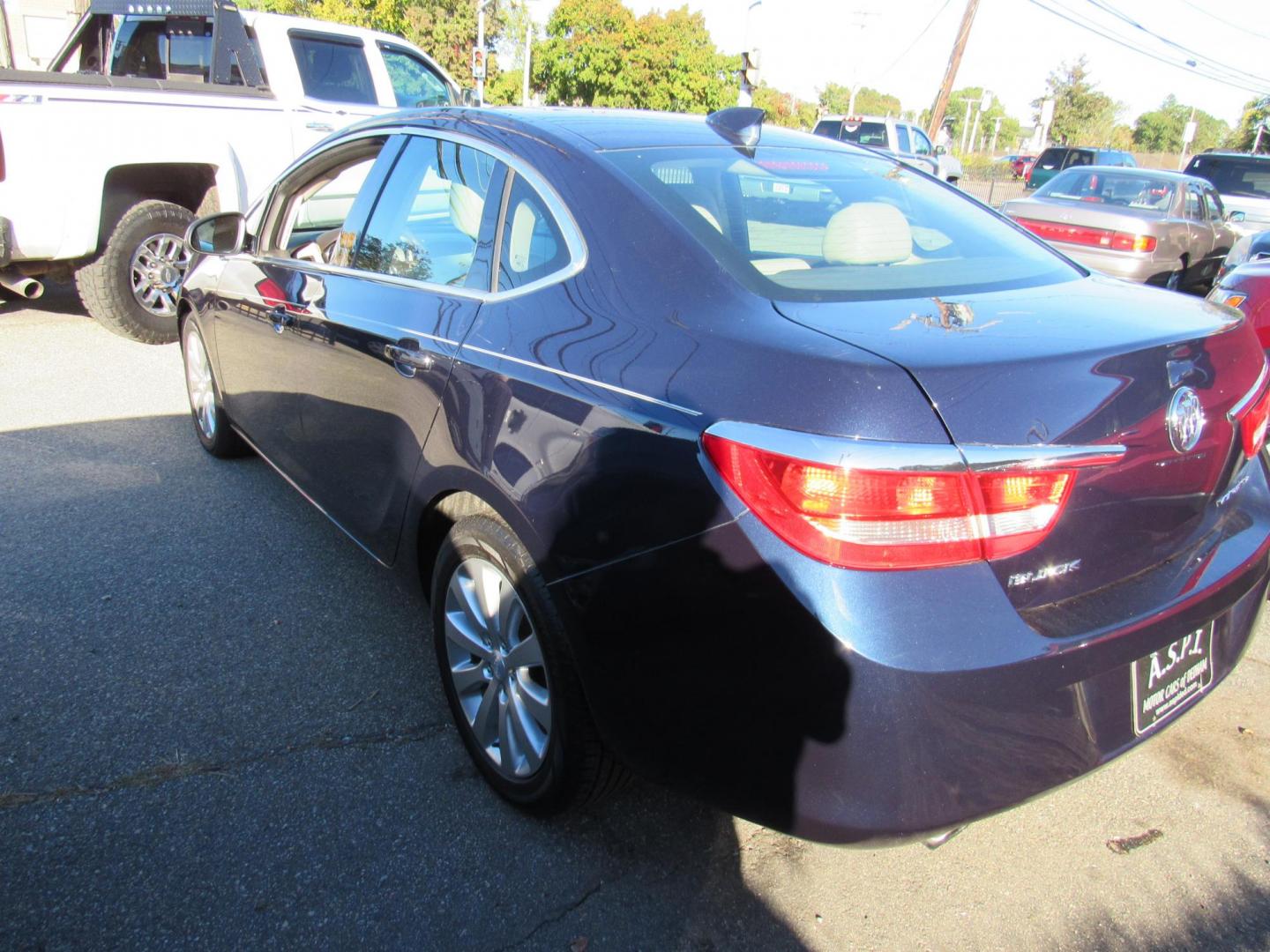 2015 Blue /Tan Buick Verano Base (1G4PP5SK0F4) with an 2.4L L4 DOHC 16V FFV engine, 6-Speed Automatic transmission, located at 215 Milton St, Dedham, MA, 02026, (781) 329-5144, 42.241905, -71.157295 - This nice sedan is in excellent condition. A few minor scratches on top surface's. To be expected on a 10 year old vehicle. Runs great. All ASPI Motor Cars vehicles are fully serviced before they are delivered to assure the highest quality used vehicles. Comes with a 3/3 warranty included in the pr - Photo#5