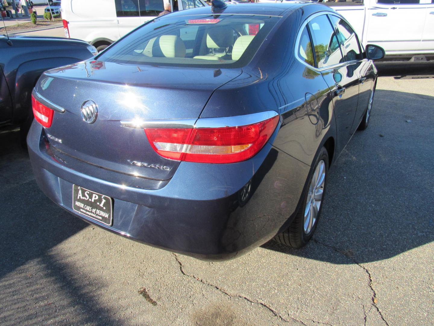 2015 Blue /Tan Buick Verano Base (1G4PP5SK0F4) with an 2.4L L4 DOHC 16V FFV engine, 6-Speed Automatic transmission, located at 215 Milton St, Dedham, MA, 02026, (781) 329-5144, 42.241905, -71.157295 - This nice sedan is in excellent condition. A few minor scratches on top surface's. To be expected on a 10 year old vehicle. Runs great. All ASPI Motor Cars vehicles are fully serviced before they are delivered to assure the highest quality used vehicles. Comes with a 3/3 warranty included in the pr - Photo#7