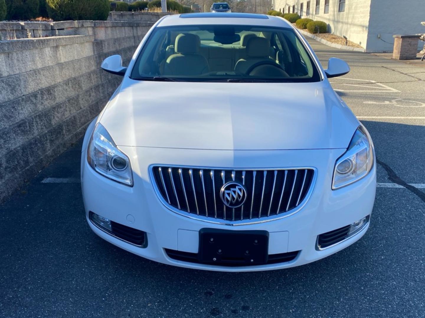 2011 White /TAN Buick Regal CXL Turbo - 3XT (W04GX5GV9B1) with an 2.2L L4 DOHC 16V TURBO engine, Automatic transmission, located at 215 Milton St, Dedham, MA, 02026, (781) 329-5144, 42.241905, -71.157295 - This nice low mileage vehicle is in excellent condition. Runs as good as it looks. Don't miss this one. Hard to find low mileage vehicles under 10K. All ASPI Motor Cars vehicles are fully serviced before they are delivered to assure the highest quality used vehicles. Come with a 3/3 warranty include - Photo#0